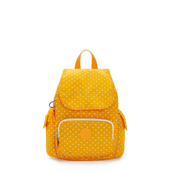 Kipling City Pack Mini Printed Backpack Backpacks Soft Dot Yellow | AU 2023EB